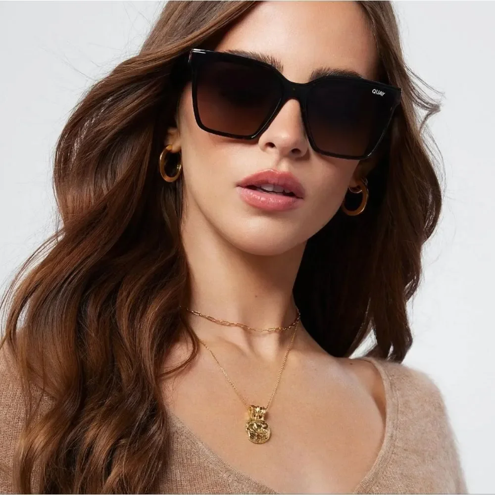 Quay Australia‎ Level Up Square Sunglasses- Chocolate